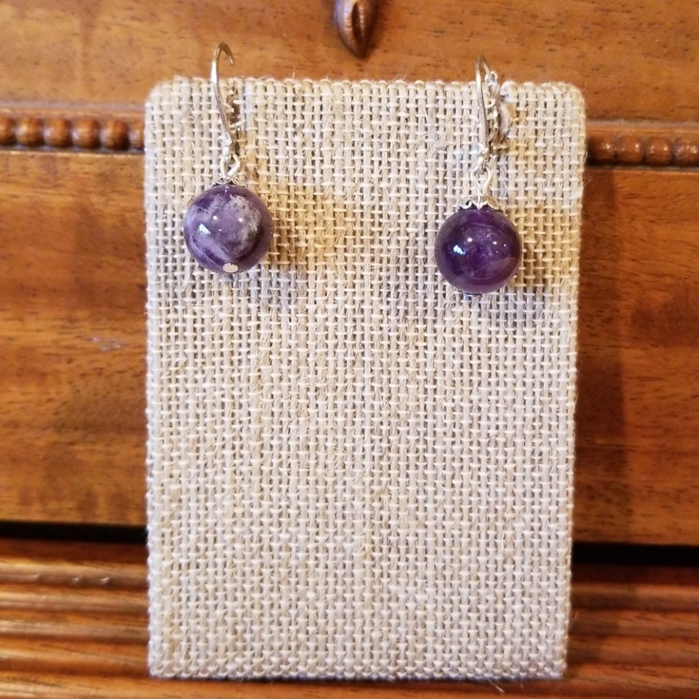 Genuine Cape Amythest earrings